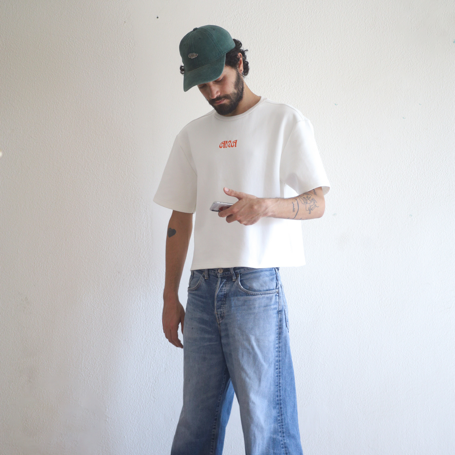 Boxy Cropped Tee - Ivory