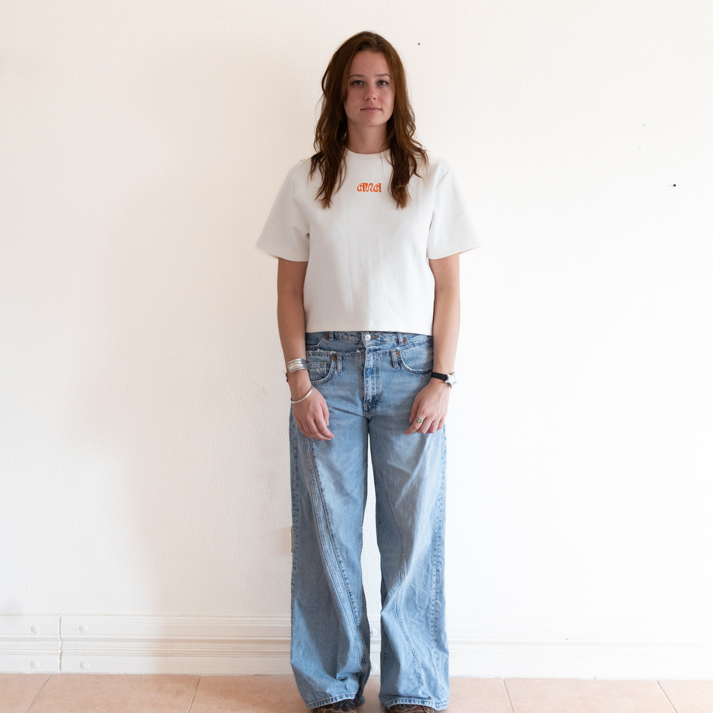 Boxy Cropped Tee - Ivory