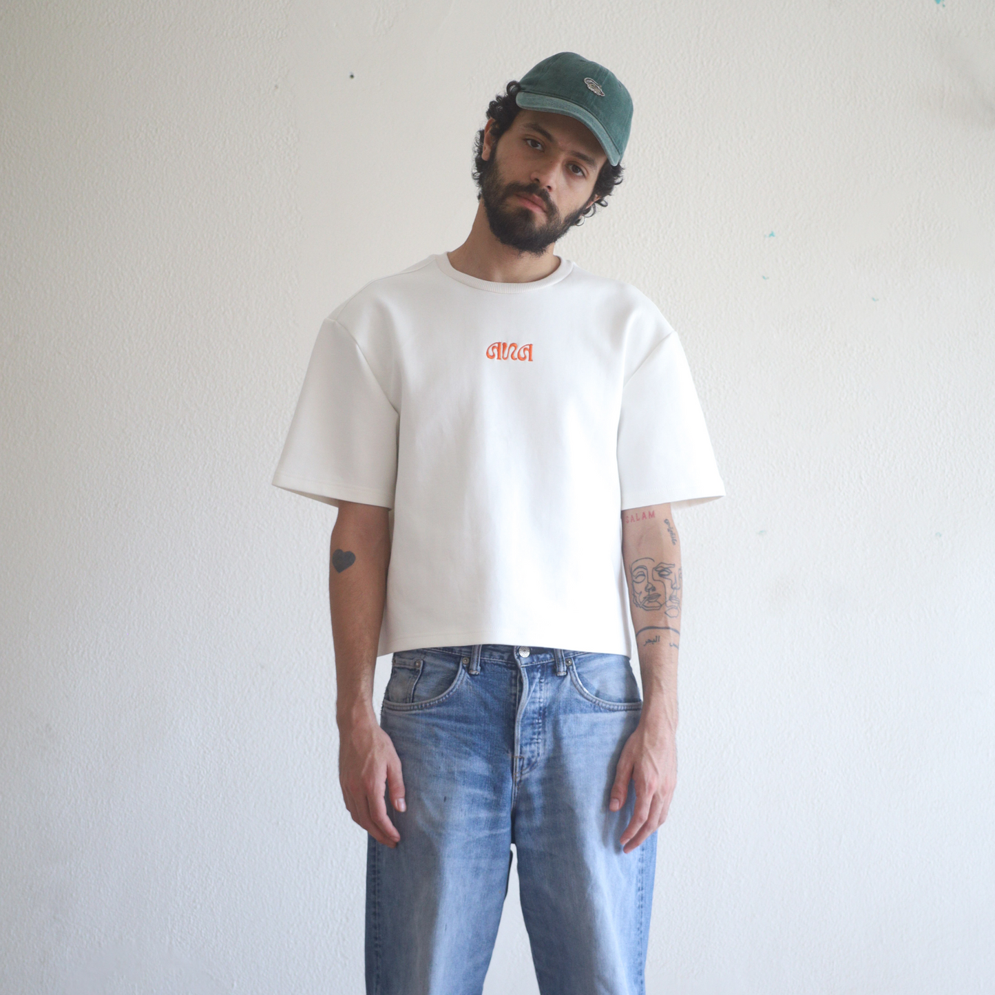 Boxy Cropped Tee - Ivory