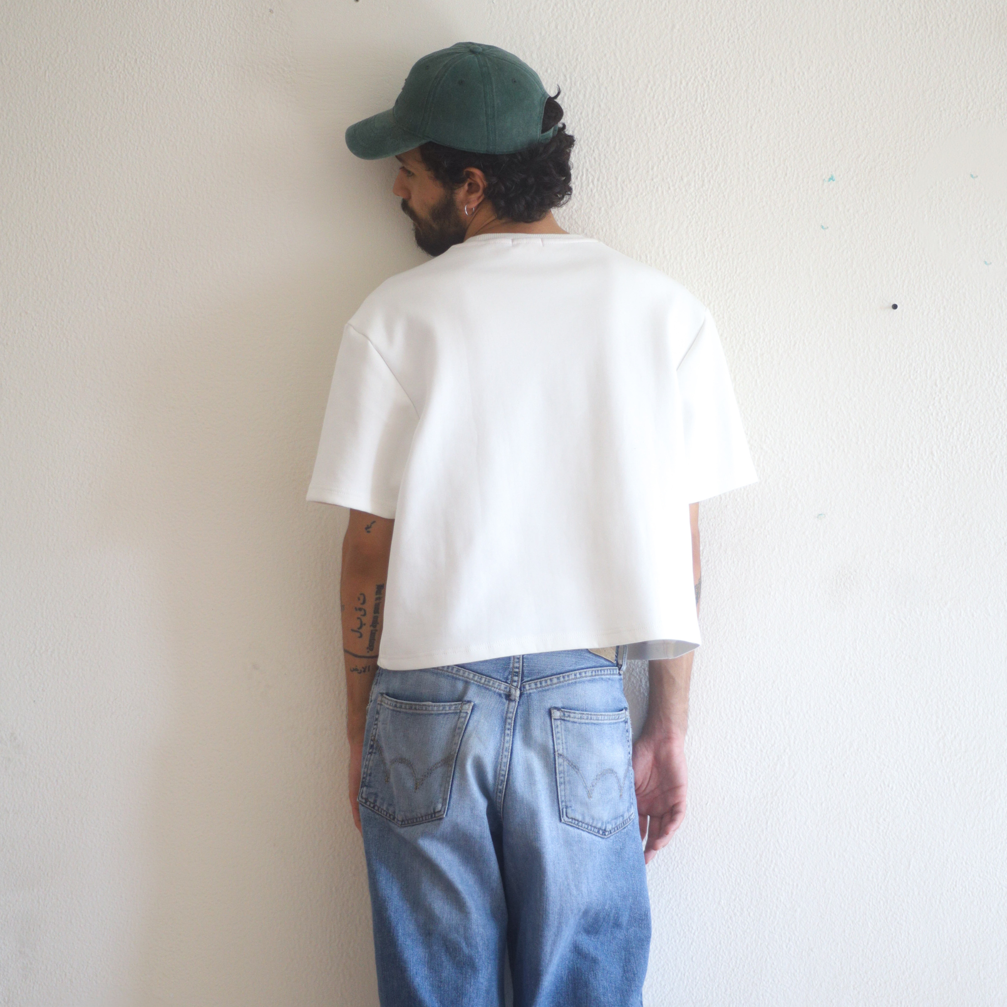 Boxy Cropped Tee - Ivory
