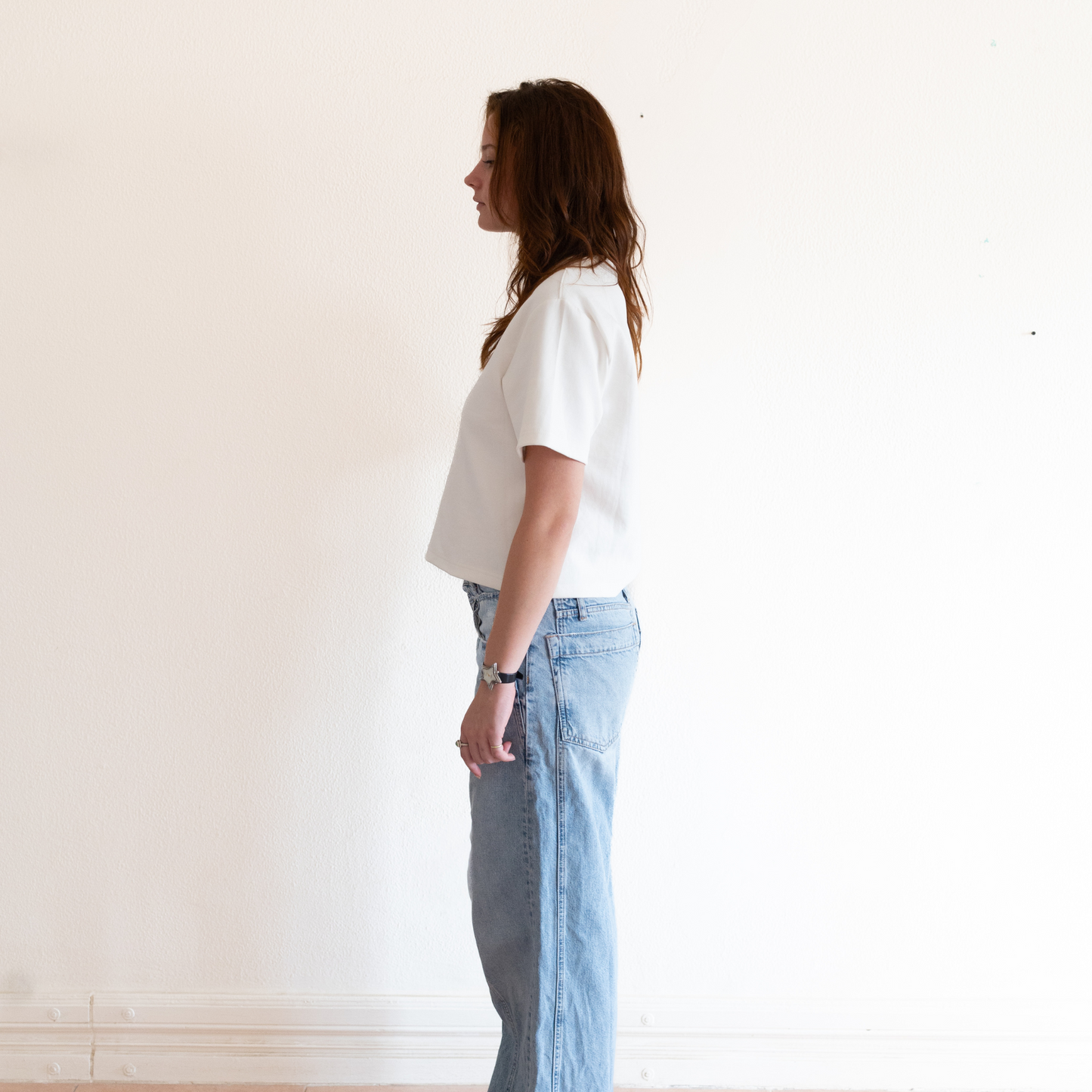 Boxy Cropped Tee - Ivory