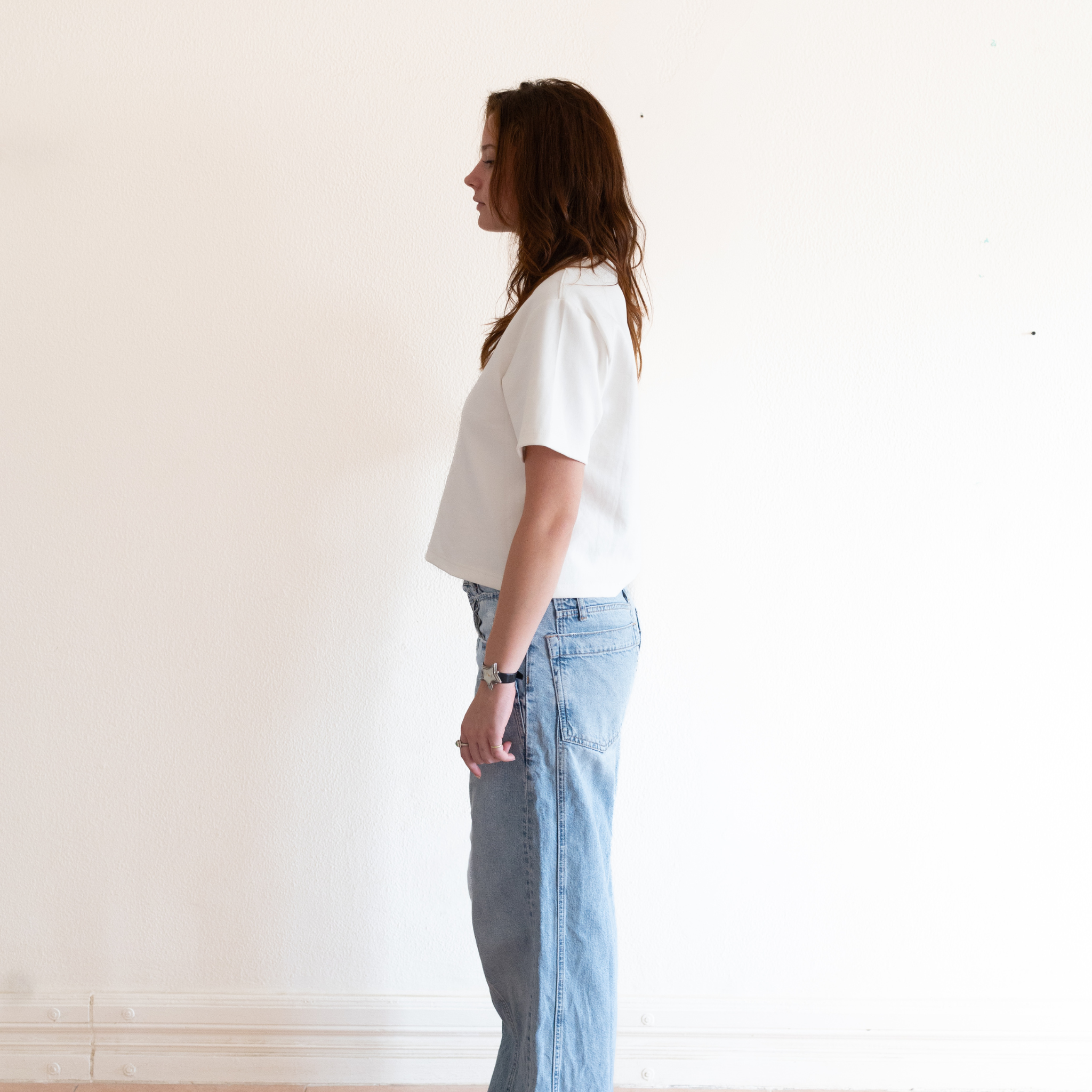 Boxy Cropped Tee - Ivory