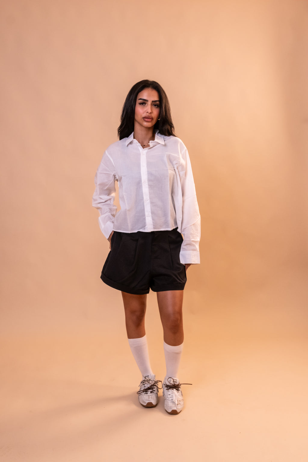 Boxer Pleated Shorts - Black