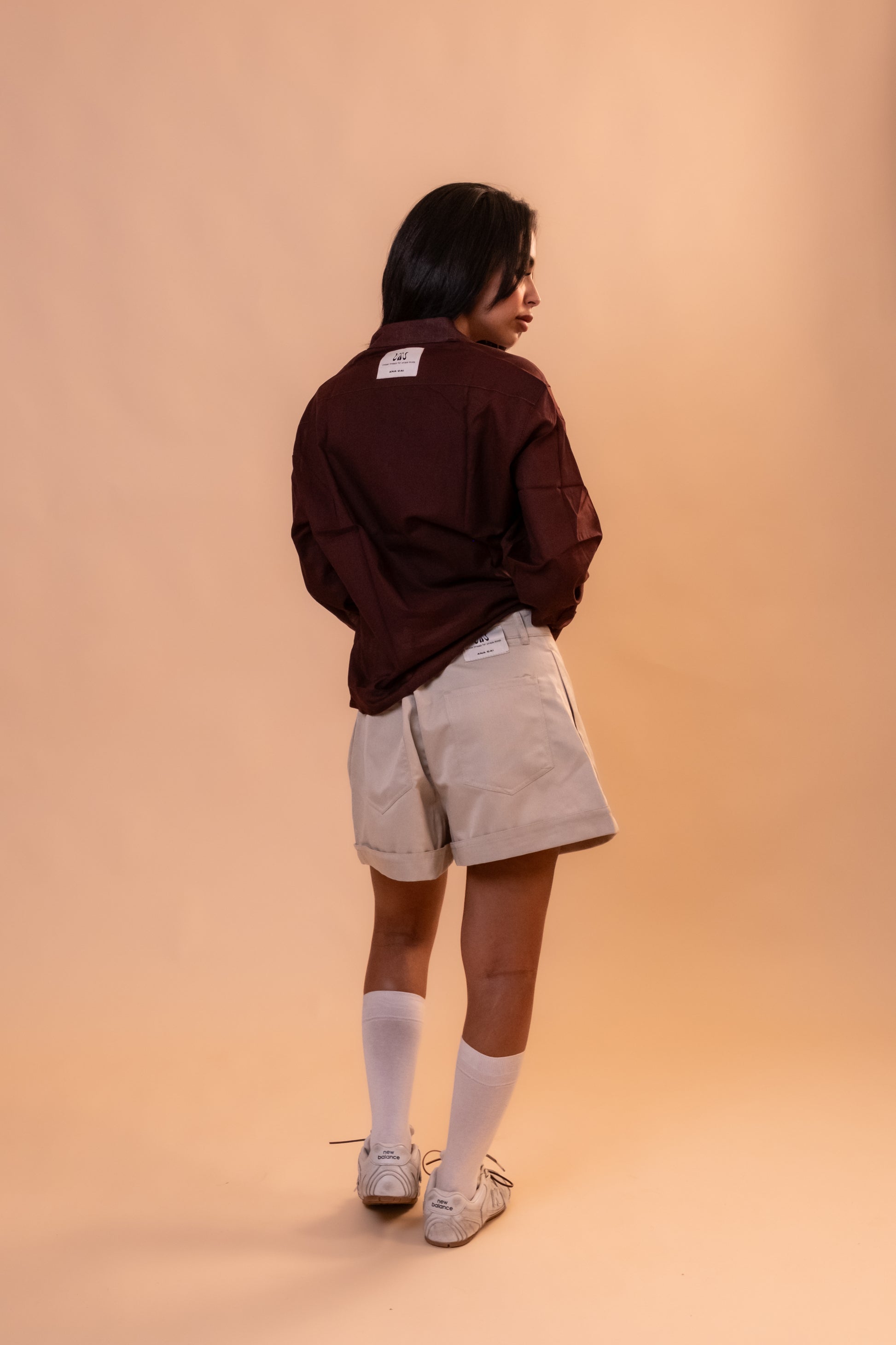 Boxer Pleated Shorts - Beige