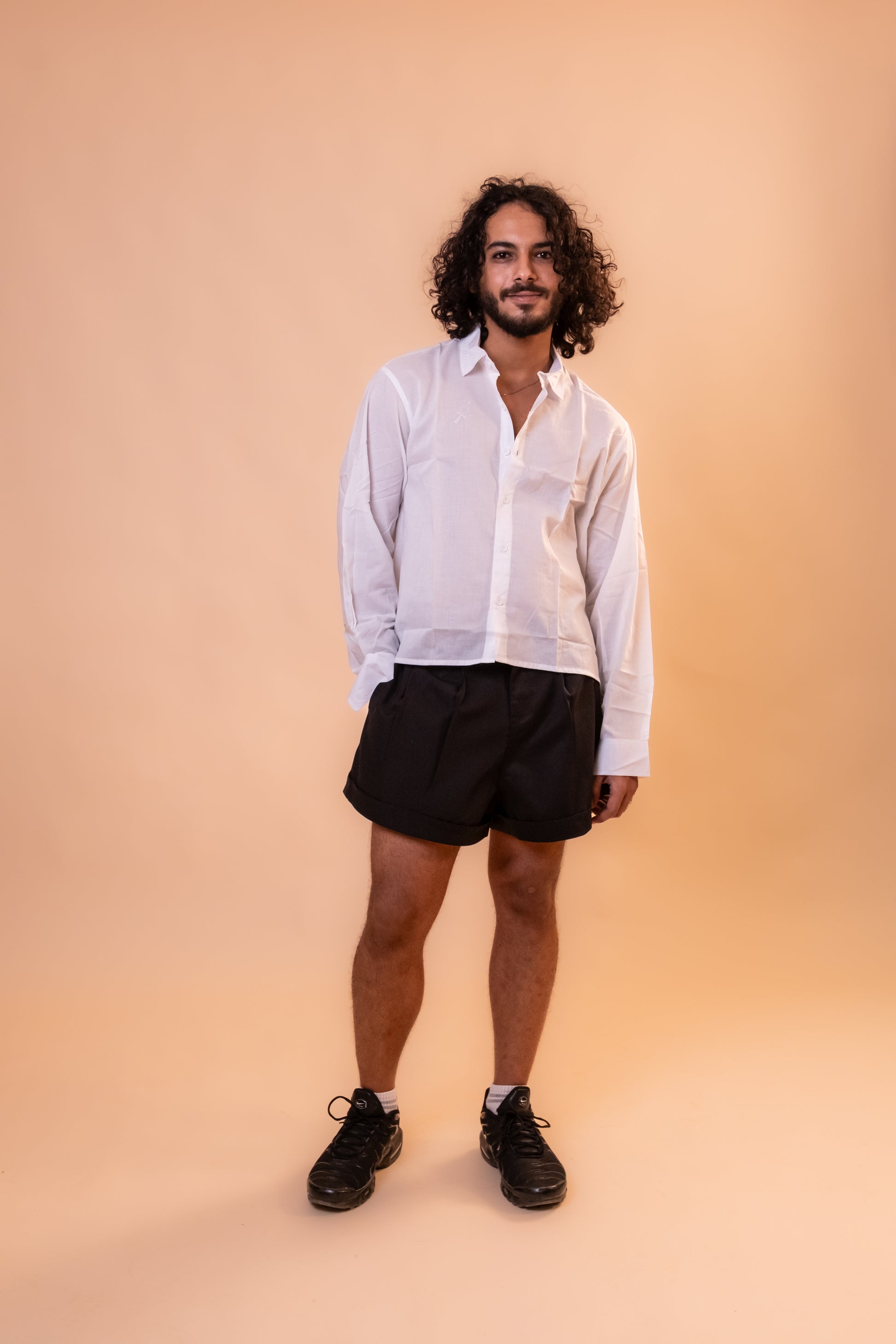 Boxer Pleated Shorts - Black