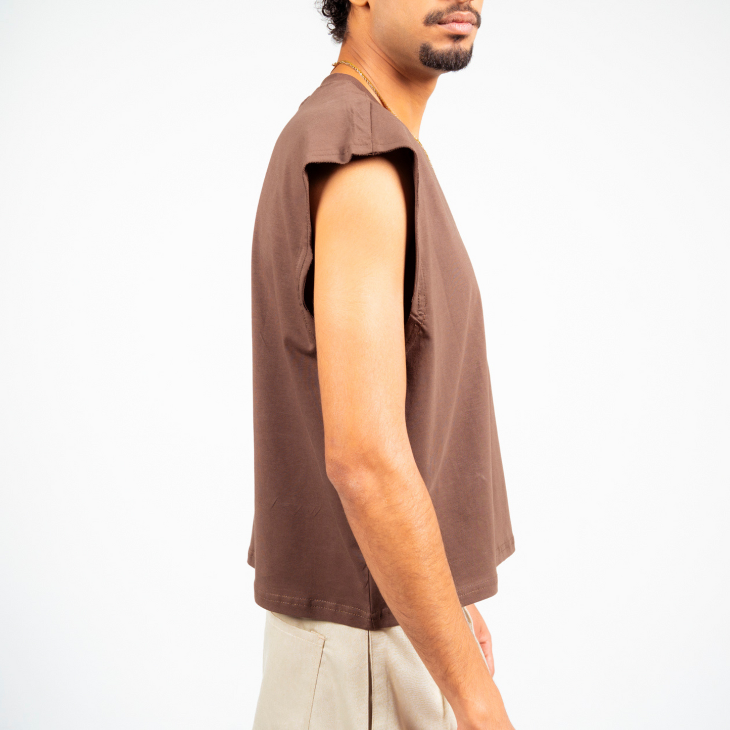 Boxy Tank Top - Brown