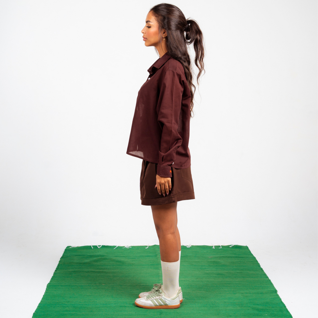Boxer Pleated Shorts - Brown