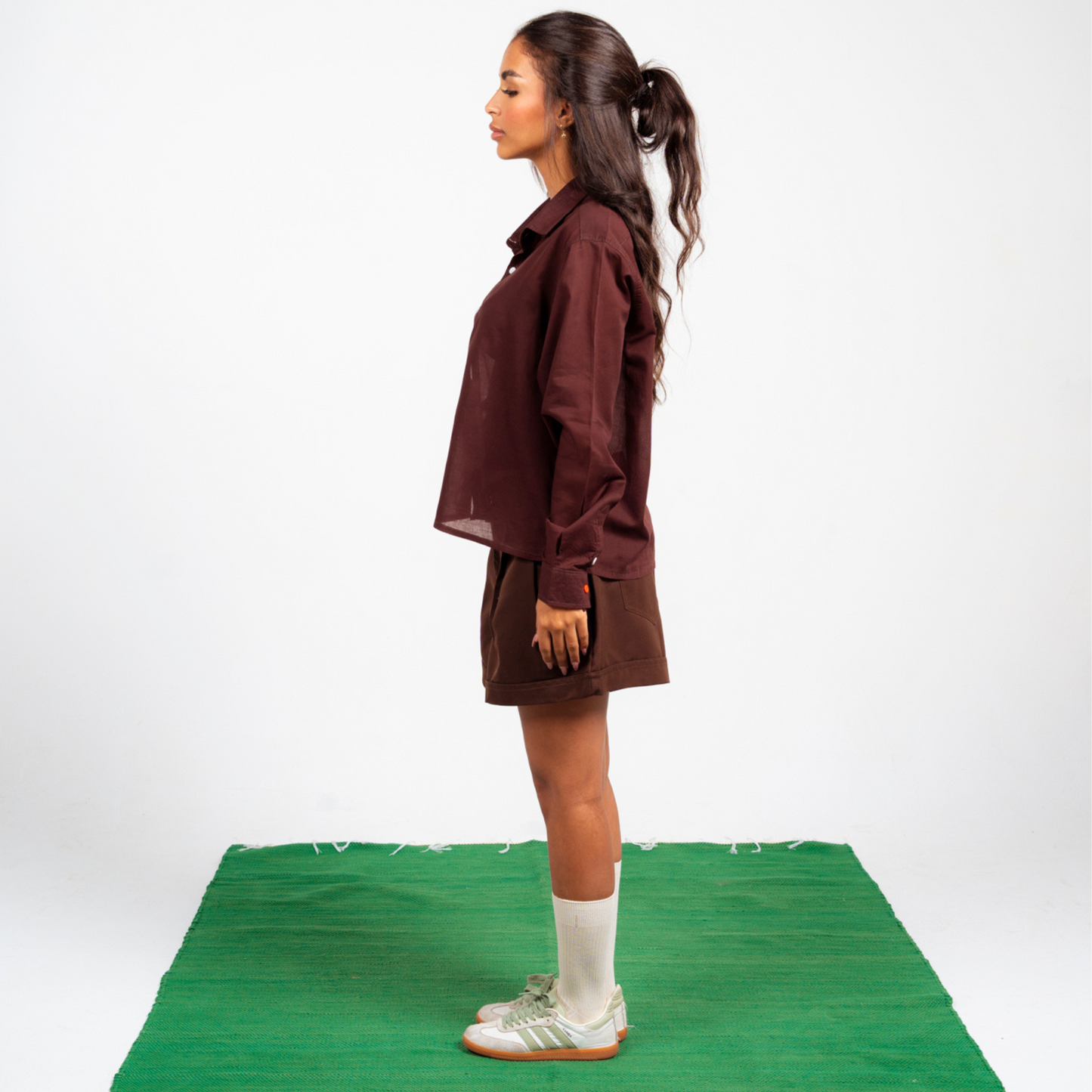 Boxer Pleated Shorts - Brown