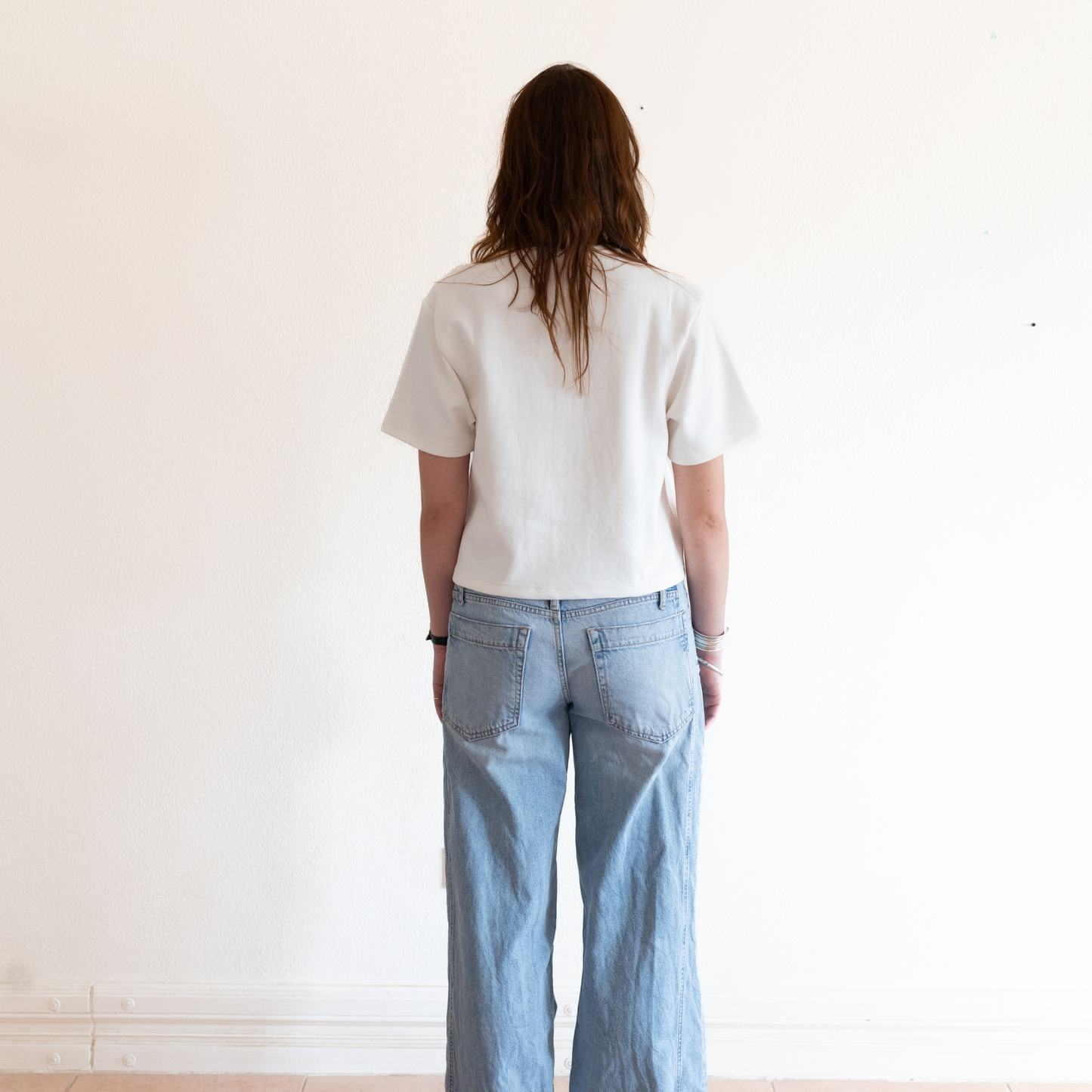 Boxy Cropped Tee - Ivory