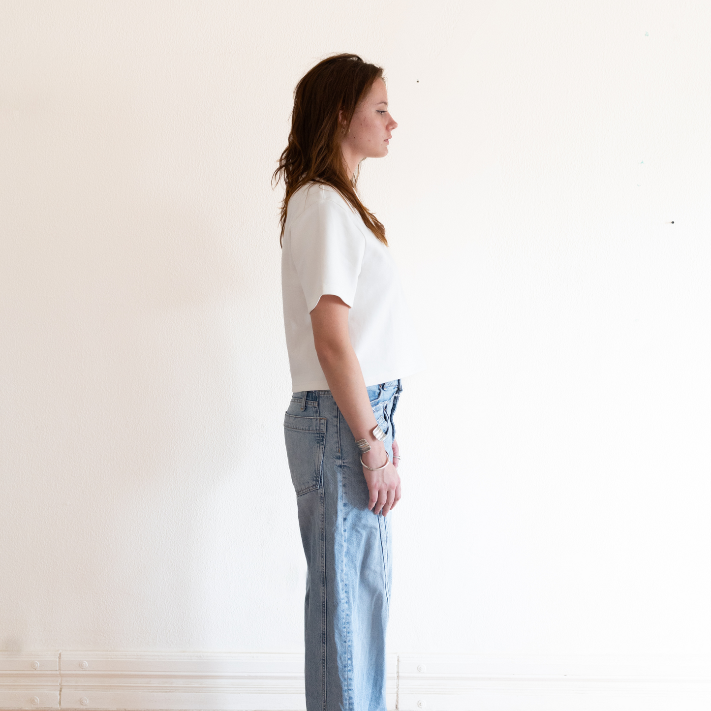 Boxy Cropped Tee - Ivory