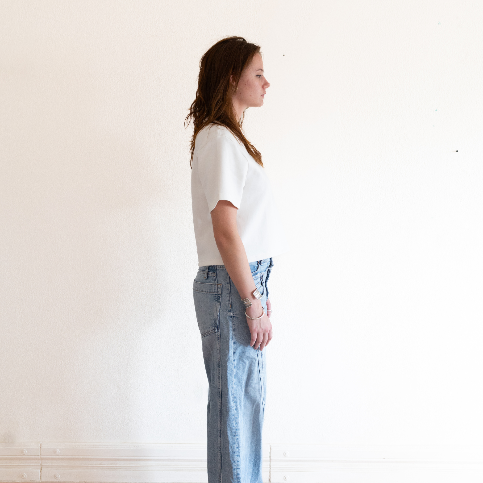 Boxy Cropped Tee - Ivory