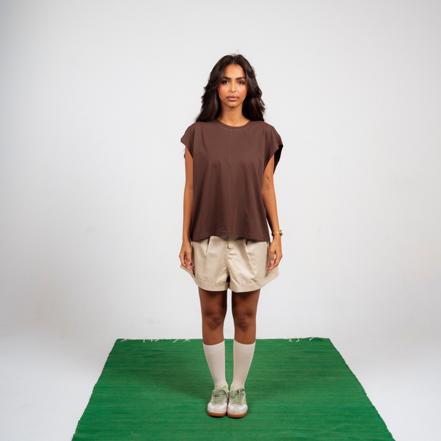 Boxy Tank Top - Brown