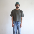 Boxy Cropped Tee - Olive