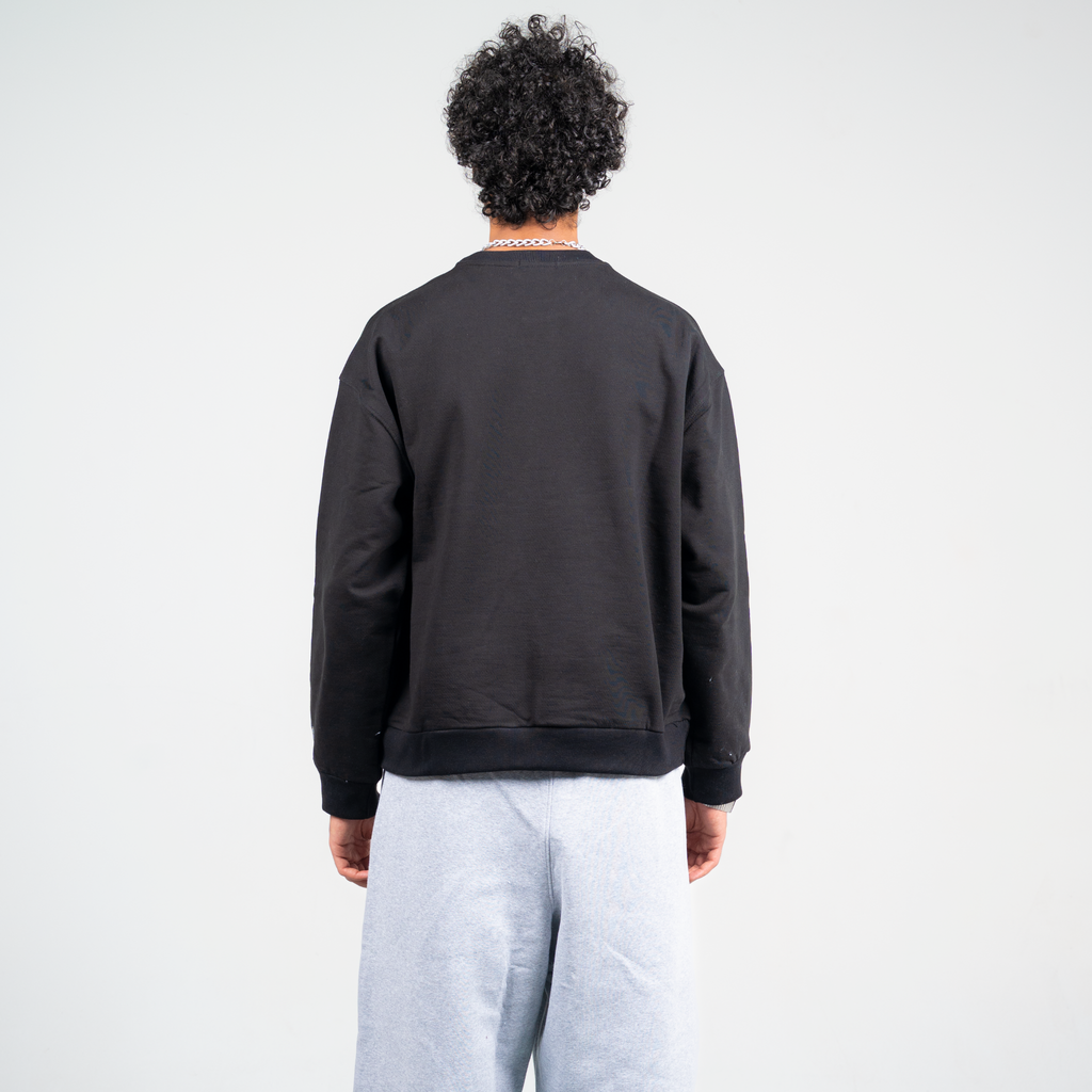 ANA CAI Unique Minds embroidered crewneck in 100% cotton with boxy fit and ribbed crew neckline